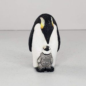 Schleich Emperor Penguin With Chick Baby Wildlife Animal Figure Retired #14632